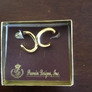 “Silhouette” Gold Earrings (Costume Jewelry)